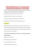 PNR 200&sol;PNR200 Exam 4 V1 &vert; Mental Health &NewLine;Nursing Q&A with Rationale &vert; Fortis College