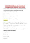 PNR 200&sol;PNR200 Exam 1 V2 &vert; Mental Health &NewLine;Nursing Q&A with Rationale &vert; Fortis College