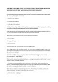 MATERNITY HESI CASE STUDY QUESTIONS &vert; COMPLETE MATERNAL-NEWBORN NURSING EXAM REVIEW QUESTIONS AND ANSWERS 2026&sol;2027