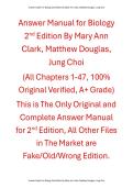 Answer Manual Biology 2nd Edition By Mary Ann Clark&comma; Matthew Douglas&comma; Jung Choi