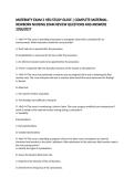 MATERNITY EXAM 2 HESI STUDY GUIDE &vert; COMPLETE MATERNAL-NEWBORN NURSING EXAM REVIEW QUESTIONS AND ANSWERS 2026&sol;2027