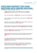 STATE FARM PROPERTY TEST EXAM QUESTIONS WITH VERIFIED SOLUTION &vert; LATEST UPDATED 2026&period;