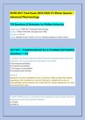 NURS 6521 Advanced Pharmacology Final Exam 2026 &vert; Exam Questions & Answers &vert; Study Guide PDF