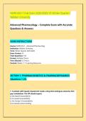 NURS 6521 Advanced Pharmacology Final Exam 2026 &vert; Exam Questions & Answers &vert; Study Guide PDF