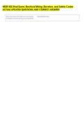 NEIEP 500 Final Exam&colon; Electrical Wiring&comma; Elevators&comma; and Safety Codes &NewLine;ACTUAL UPDATED QUESTIONS AND CORRECT ANSWERS 