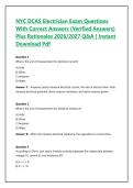 NYC DCAS Electrician Exam Questions With Correct Answers &lpar;Verified Answers&rpar; Plus Rationales 2026&sol;2027 Q&A &vert; Instant Download Pdf