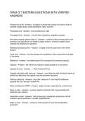 OPMA 317 MIDTERM QUESTIONS WITH VERIFIED ANSWERS