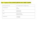 Exam 1 Capstone ACTUAL UPDATED QUESTIONS AND CORRECT ANSWERS 
