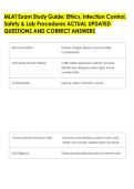 MLAT Exam Study Guide&colon; Ethics&comma; Infection Control&comma; &NewLine;Safety & Lab Procedures ACTUAL UPDATED &NewLine;QUESTIONS AND CORRECT ANSWERS 