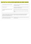 Medix MLAT Test 1 ACTUAL UPDATED QUESTIONS AND CORRECT ANSWERS 