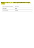 MLAT Mid Term Review Part A ACTUAL UPDATED QUESTIONS AND CORRECT &NewLine;ANSWERS 