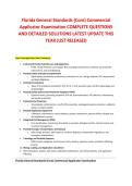 Florida General Standards &lpar;Core&rpar; Commercial &NewLine;Applicator Examination COMPLETE QUESTIONS &NewLine;AND DETAILED SOLUTIONS LATEST UPDATE THIS &NewLine;YEAR JUST RELEASED