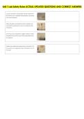 Unit 1 Lab Safety Rules ACTUAL UPDATED QUESTIONS AND CORRECT ANSWERS 