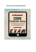 Evolve HESI Pediatrics Exam Questions and Answers 2026&sol;2027