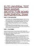 2026&sol;2027 ELITE Kansas Architecture Board Supplemental Exam Test Bank &vert; KSBTP Complete Study Guide &lpar;70&plus; Q&A&rpar;
