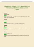 Dangerous GOODS TEST Questions and&NewLine;Answers Verified Solutions Latest&NewLine;Update