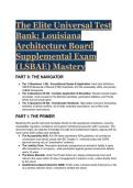 The Elite Universal Test Bank&colon; Louisiana Architecture Board Supplemental Exam &lpar;LSBAE&rpar; Mastery &lpar;2026&sol;2027 Updated&rpar;