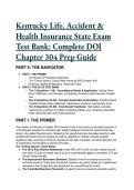 2026&sol;2027 Kentucky Life&comma; Accident & Health Insurance State Exam Test Bank &vert; Complete DOI Chapter 304 Prep Guide & S-Tier Cheat Sheet &lpar;50&plus; Q&A&rpar;