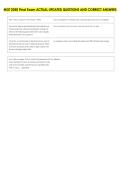 MGT 2050 Final Exam ACTUAL UPDATED QUESTIONS AND CORRECT ANSWERS 