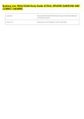 Business Law&colon; FINAL EXAM Study Guide ACTUAL UPDATED QUESTIONS AND &NewLine;CORRECT ANSWERS 