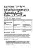 S-Tier Northern Territory &lpar;NT&rpar; Housing Maintenance Supervisor Test Bank 2026&sol;2027 &vert; 19&plus; Elite Scenarios
