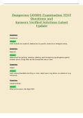 Dangerous GOODS Examination TEST&NewLine;Questions and&NewLine;Answers Verified Solutions Latest&NewLine;Update