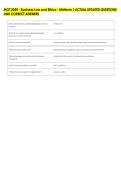MGT 2050 - Business Law and Ethics - Midterm 1 ACTUAL UPDATED QUESTIONS &NewLine;AND CORRECT ANSWERS 