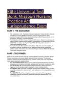 S-Tier Missouri Nursing Jurisprudence Exam Test Bank 2026&sol;2027 &vert; NPA & MSBN Mastery