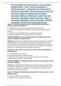 Florida Health and Life Insurance License Exam Updated 2026 &vert; 250&plus; Practice Questions & Verified Answers &vert; Comprehensive Study Guide&comma; Exam Prep Test Bank&comma; Florida Insurance Law&comma; Life Insurance Policies&comma; Health Insurance Plans&comma; Annuities&comma; Medicare&comma; Medicai