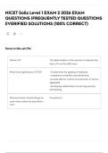 NICET Soils Level 1 EXAM 2 2026 EXAM QUESTIONS &vert;FREQUENTLY TESTED QUESTIONS &vert;&vert;VERIFIED SOLUTIONS &lpar;100&percnt; CORRECT&rpar;