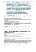 Florida Health and Life Insurance License Exam Updated 2026 &vert; 250&plus; Practice Questions & Verified Answers &vert; Comprehensive Study Guide&comma; Exam Prep Test Bank&comma; Florida Insurance Law&comma; Life Insurance&comma; Health Insurance&comma; Annuities&comma; Medicare&comma; Medicaid&comma; Long-Term Ca