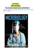 Test Bank for Microbiology&colon; The Human Experience 2nd Edition By John W&period; Foster&semi; Zarrintaj  Aliabadi&semi; Joan L&period; Slonczewski Chapter 1 - 27 Complete&vert; latest 2026&comma; A&plus; PASS