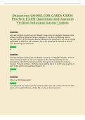 Dangerous GOODS FOR CABIN CREW&NewLine;Practice EXAM Questions and Answers&NewLine;Verified Solutions Latest Update