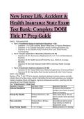 New Jersey Life&comma; Accident & Health Insurance State Exam Test Bank &lpar;2026&sol;2027&rpar; &vert; Complete DOBI Title 17 S-Tier Prep Guide &vert; 60&plus; Q&A