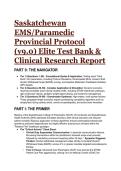 2026&sol;2027 S-Tier Saskatchewan EMS & Paramedic Protocol v9&period;0 Elite Test Bank &vert; 50&plus; Critical Q&A Scenarios