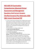 NSG 6020 3P Examination &NewLine;Comprehensive Advanced Clinical &NewLine;Assessment and Management &NewLine;Questions And Correct Answers &NewLine;&lpar;Verified Answers&rpar; Plus Rationales 2026 &NewLine;Q&A Instant Download Pdf 