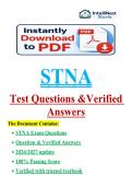 STNA Final Exam Practice 2026 &sol; 2027&colon; Actual Questions & Answers &lpar;Verified Answers&rpar; Updated&comma; 100&percnt; Guaranteed Score Pass &vert;&vert;Complete A&plus; Guide