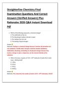 Straighterline Chemistry Final &NewLine;Examination Questions And Correct &NewLine;Answers &lpar;Verified Answers&rpar; Plus &NewLine;Rationales 2026 Q&A Instant Download &NewLine;Pdf 