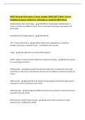 WGU Nursing Informatics &lpar;Latest Update 2026&vert;2027&rpar; With Correct&NewLine;Detailed Answers &vert;Solutions &vert;Already A&plus; Graded &lpar;100&percnt; Pass&rpar;