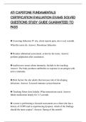 ATI CAPSTONE FUNDAMENTALS&NewLine;CERTIFICATION EVALUATION EXAMS SOLVED&NewLine;QUESTIONS STUDY GUIDE GUARANTEED TO&NewLine;PASS 