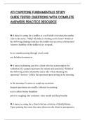 ATI CAPSTONE FUNDAMENTALS STUDY&NewLine;GUIDE TESTED QUESTIONS WITH COMPLETE&NewLine;ANSWERS PRACTICE RESOURCE