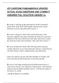ATI CAPSTONE FUNDAMENTALS UPDATED&NewLine;ACTUAL EXAM QUESTIONS AND CORRECT&NewLine;ANSWERS FULL SOLUTION GRADED A&plus;