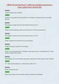 CHEM 103 Lab Final Exam &vert; Verified Exam Questions and Answers &vert;&NewLine;Latest Updated Study Material 2026