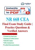NR 668 CEA Final Exam Practice Questions & Verified Answers  &lpar;2026&sol; 2027&rpar; 100&percnt; Guarantee Pass