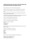 NURSING 200 FINAL EXAM STUDY GUIDE &vert; COMPLETE NURSING FINAL EXAM REVIEW QUESTIONS AND ANSWERS 2026&sol;2027