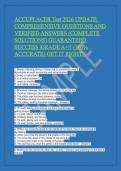 Testbank&colon; ACCUPLACER Test 2026 Update &ndash; Comprehensive Questions & Verified Answers