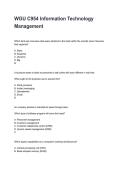 WGU C954 Information Technology Management  Questions and Correct Answers with Rationales &lpar;2026&sol;2027&rpar;&NewLine;