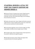 ATI MATERNAL NEWBORN A ACTUAL TEST&NewLine;SCRIPT 2026 COMPLETE QUESTIONS AND&NewLine;ANSWERS GRADED A&plus;