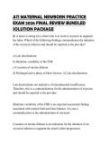 ATI MATERNAL NEWBORN PRACTICE&NewLine;EXAM 2026 FINAL REVIEW BUNDLED&NewLine;SOLUTION PACKAGE