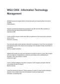 WGU C954 - Information Technology Management Questions and Correct Answers with Rationales &lpar;2026&sol;2027&rpar;&NewLine;